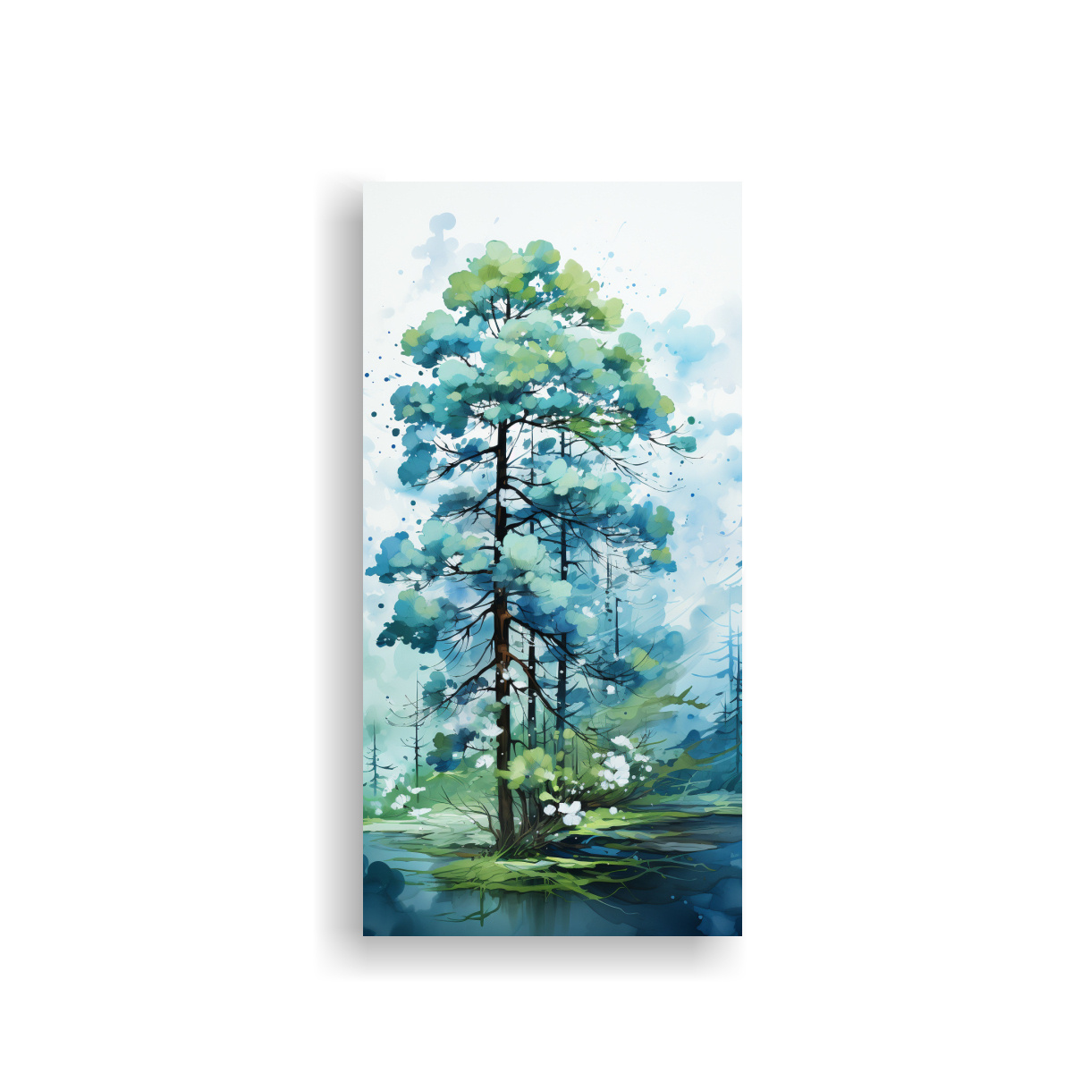 cuadro-decorativo-esquema-pino-escoc-s-en-tonos-verde-y-azul-estilo-neonoir