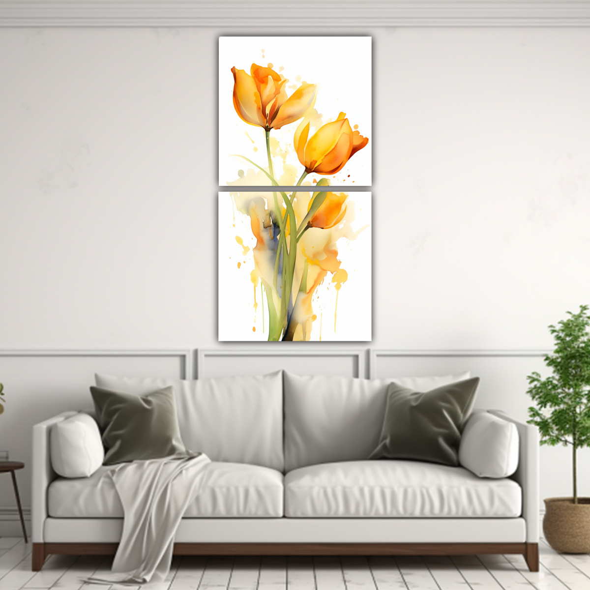 cuadro-decorativo-visi-n-a-flores-tulipanes-amarillo-y-naranja-pintura-abstracta-1