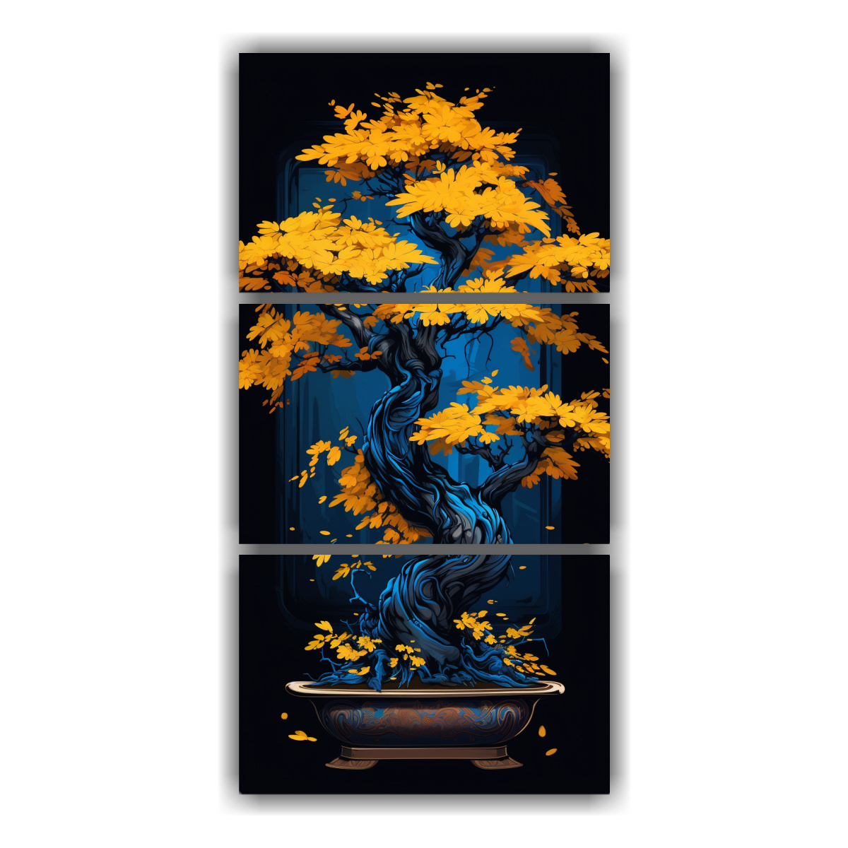 cuadro-en-bastidor-tonos-simetr-a-rbol-bons-i-en-amarillo-y-azul