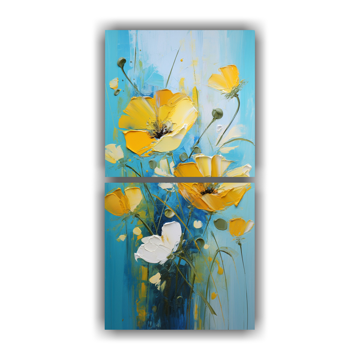 cuadro-en-lienzo-de-flores-amarillas-y-cian-con-sensibilidad-art-stica