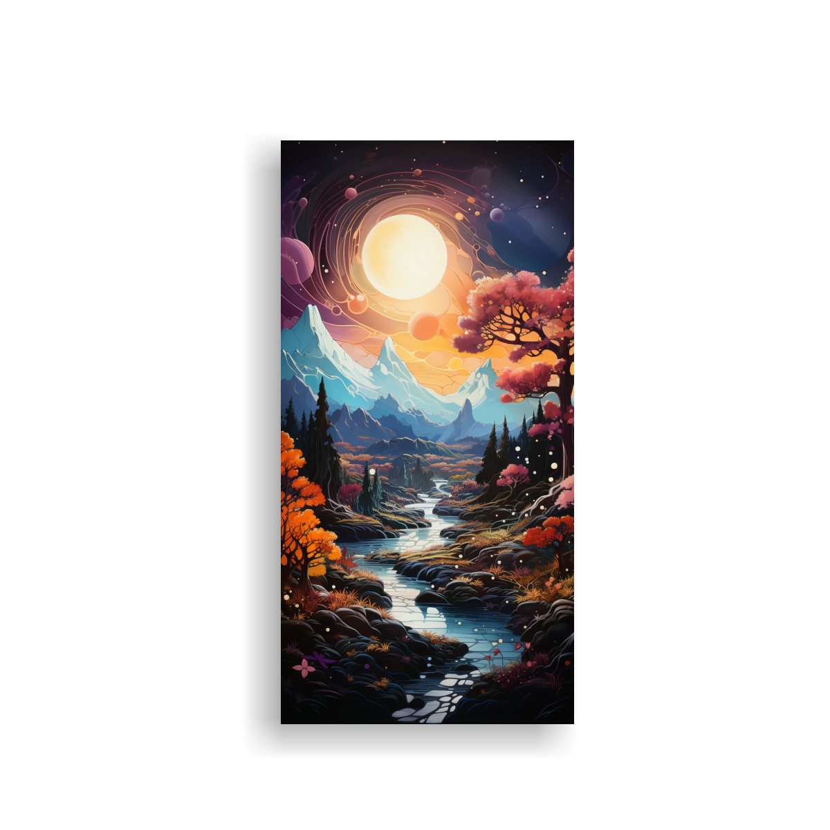 cuadro-estrellado-de-arte-fotogr-fico-con-luna-y-monta-as