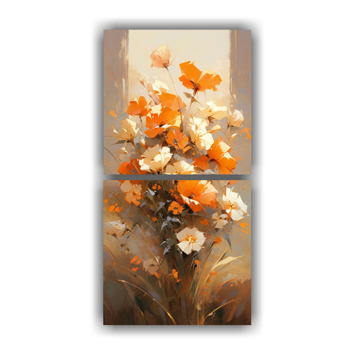 cuadro-impreso-belleza-en-amarillo-y-naranja-con-flores-en-lienzo