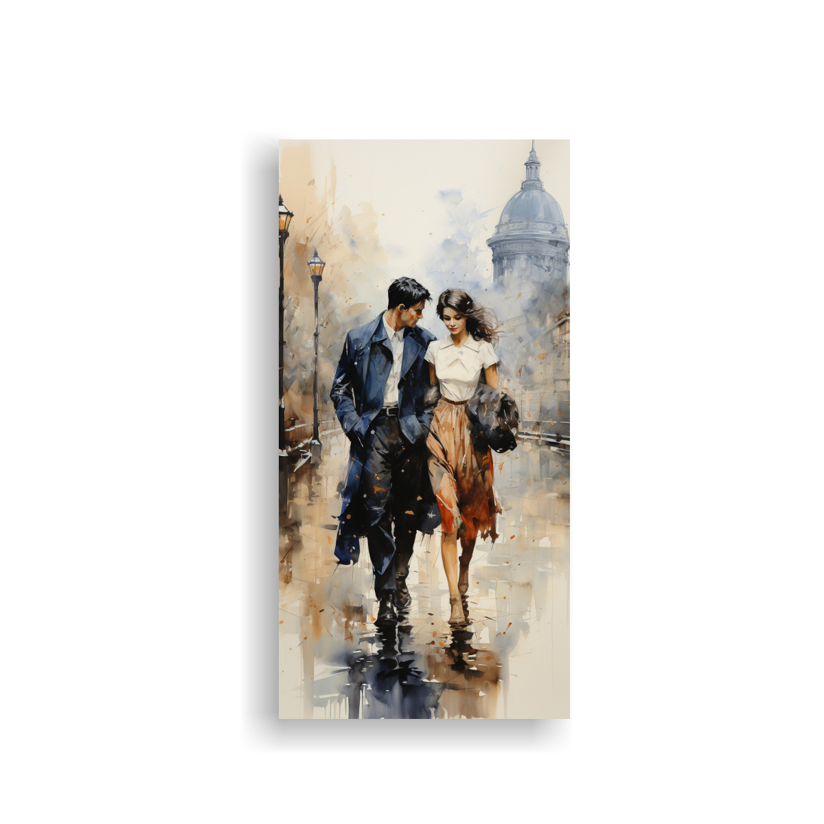 cuadro-juvenil-con-pareja-caminando-en-el-puente-de-londres