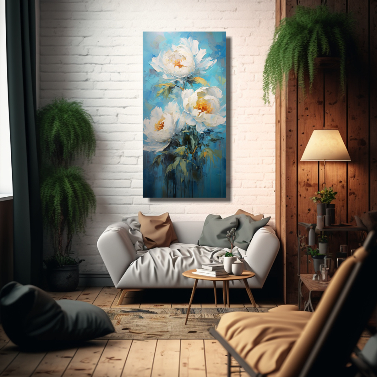 cuadro-lienzo-inspirador-escenario-con-peon-as-turquesa-1