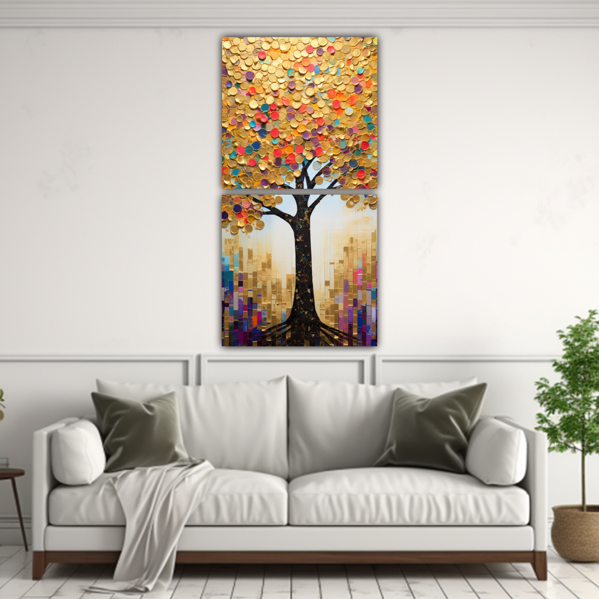 cuadro-moderno-nico-del-rbol-en-dorado-y-arco-ris-en-la-decoraci-n-de-pinturas-1