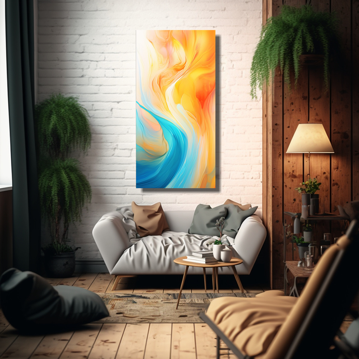 cuadro-tela-canvas-colores-vibrantes-de-pintura-abstracta-giratoria-con-negro-1