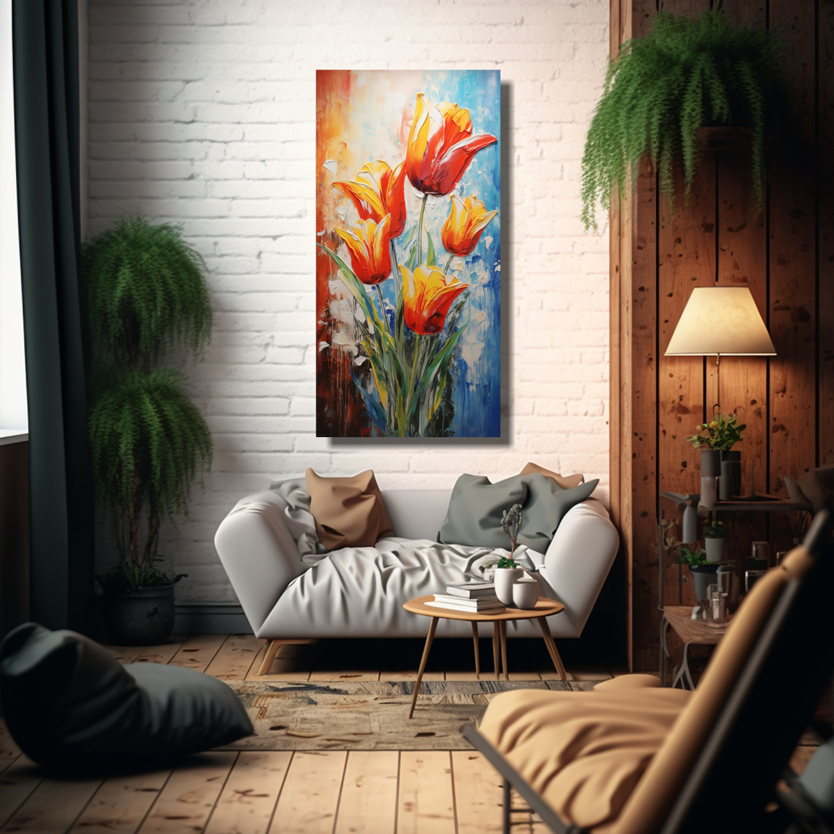 cuadro-tela-canvas-flores-vibrantes-tulipanes-1