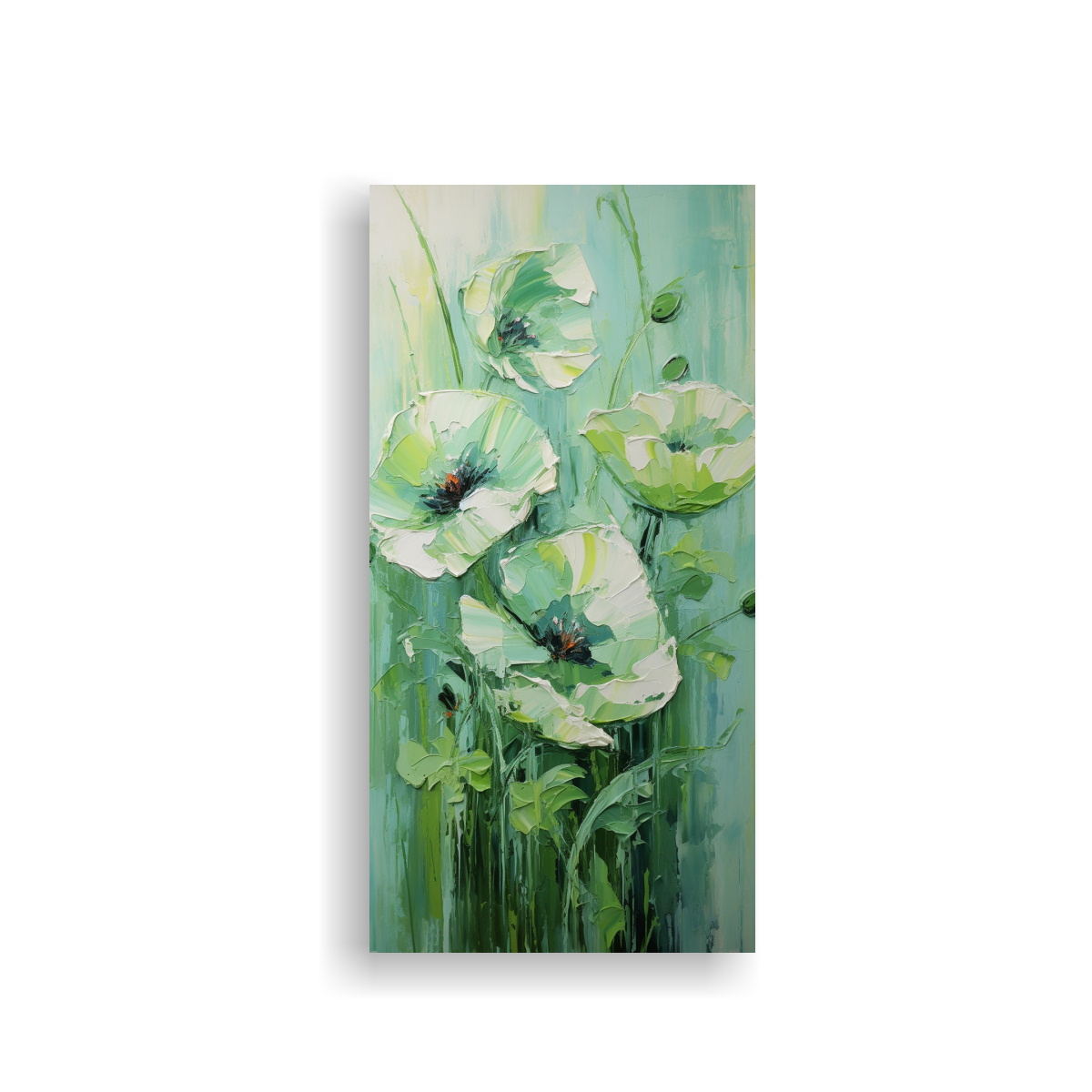 cuadro-tem-tico-green-poppies-en-lienzo-estilo-decorativo