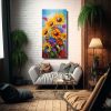 cuadro-tema-estrellados-pintura-en-lienzo-de-girasoles-en-colores-arco-ris-1