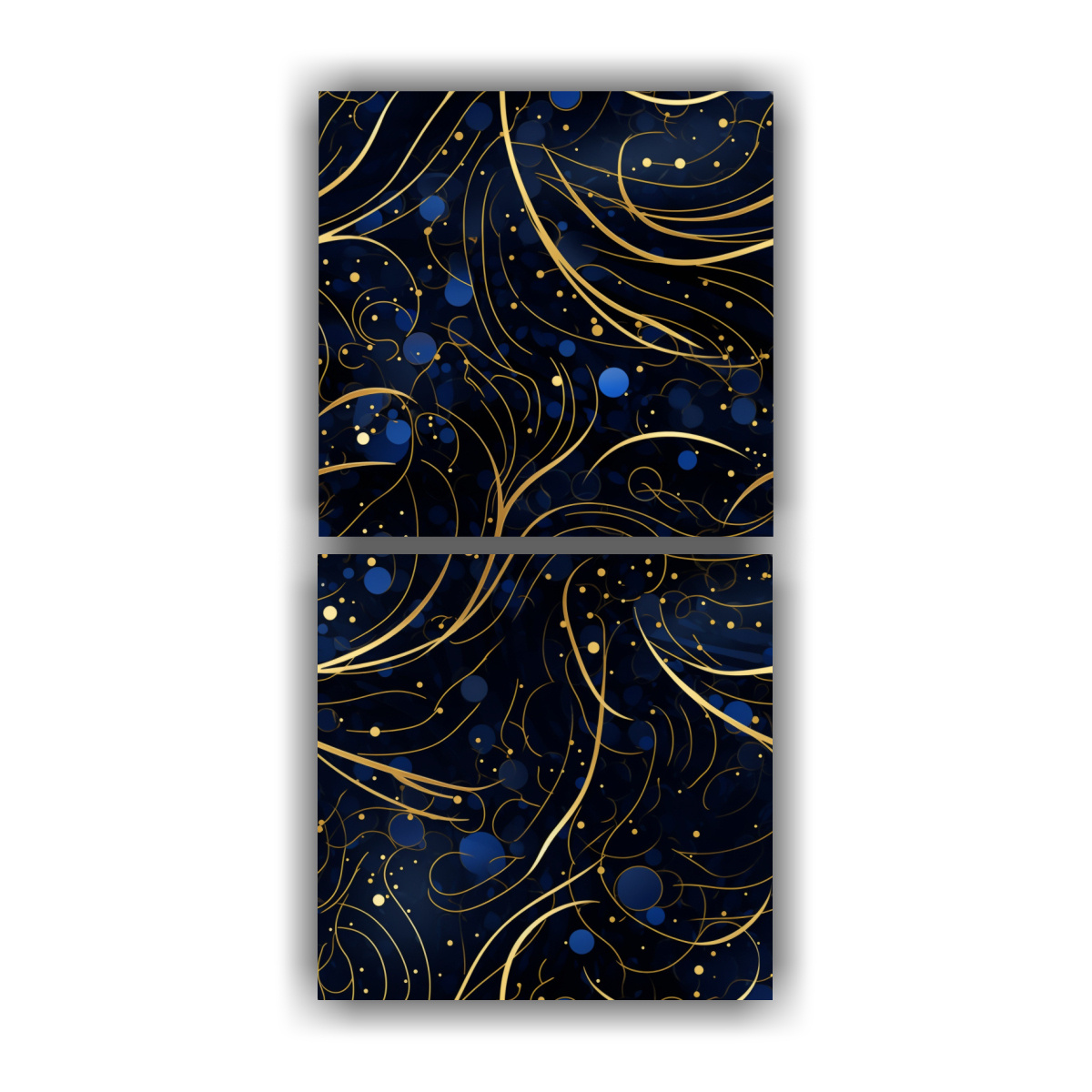 cuadro-vintage-personalidad-en-azul-oscuro-sobre-fondo-estampado