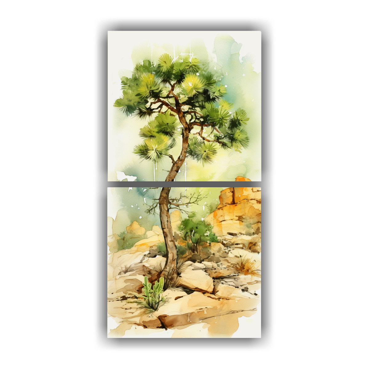 cuadros-abstractos-belleza-natural-en-joshua-tree-con-colores-amarillo-y-verde