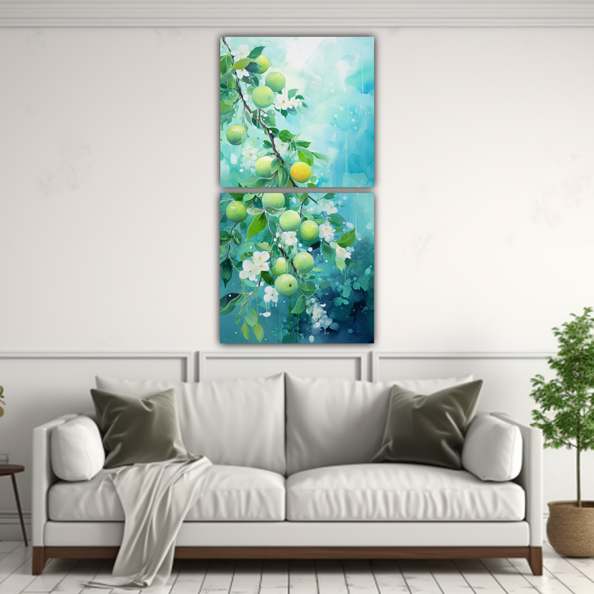 cuadros-abstractos-de-decoraci-n-de-rboles-frutales-en-verde-y-turquesa-1