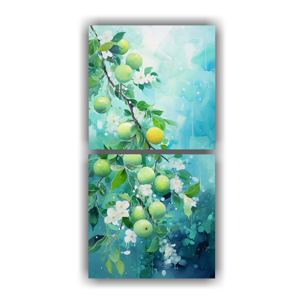 cuadros-abstractos-de-decoraci-n-de-rboles-frutales-en-verde-y-turquesa