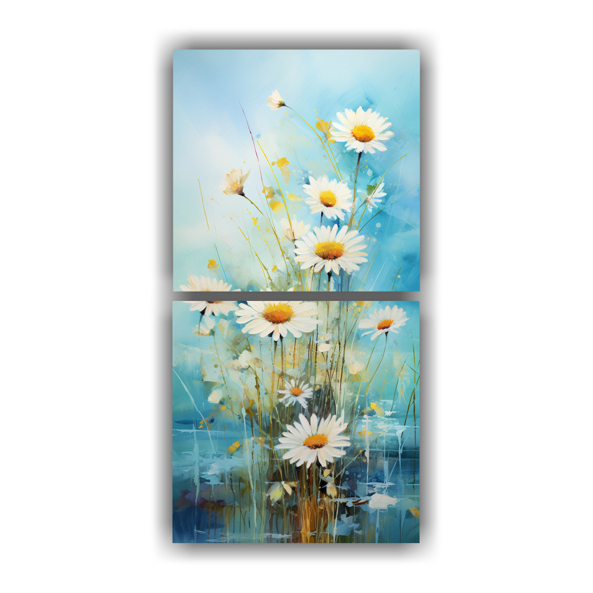 cuadros-abstractos-de-flores-amarillo-y-turquesa-para-decoraci-n-de-comedor