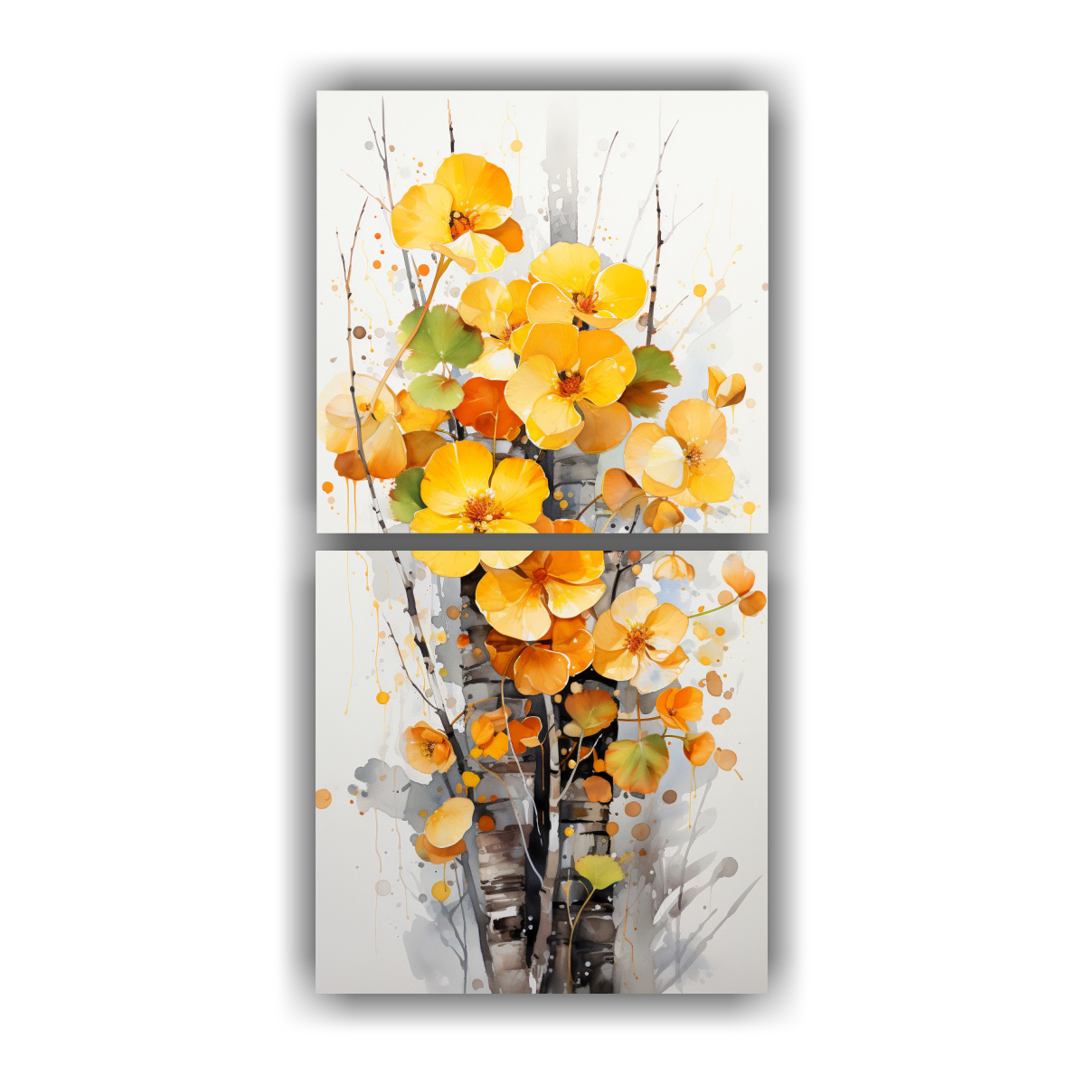cuadros-abstractos-de-rbol-de-lamo-tembl-n-amarillo-y-dorado-en-dos-telas-en-bastidor-moderno-cl-sico