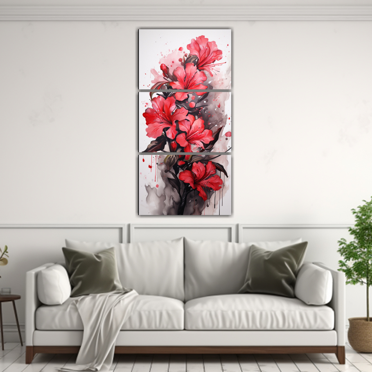 cuadros-abstractos-de-rhododendros-rojos-y-negros-1
