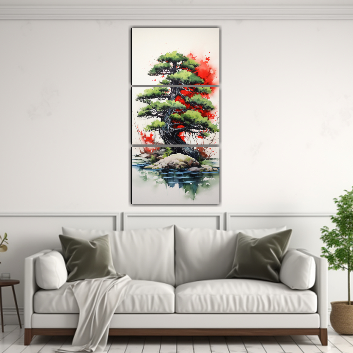 cuadros-abstractos-de-tres-telas-en-bastidor-con-rbol-bons-i-verde-y-rojo-1-1