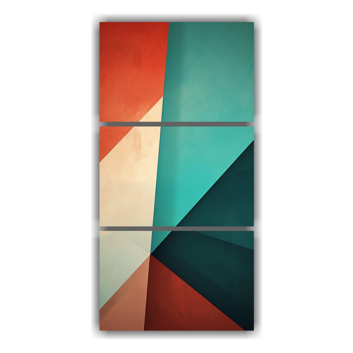 cuadros-abstractos-geom-tricos-en-tonos-teal-y-coral