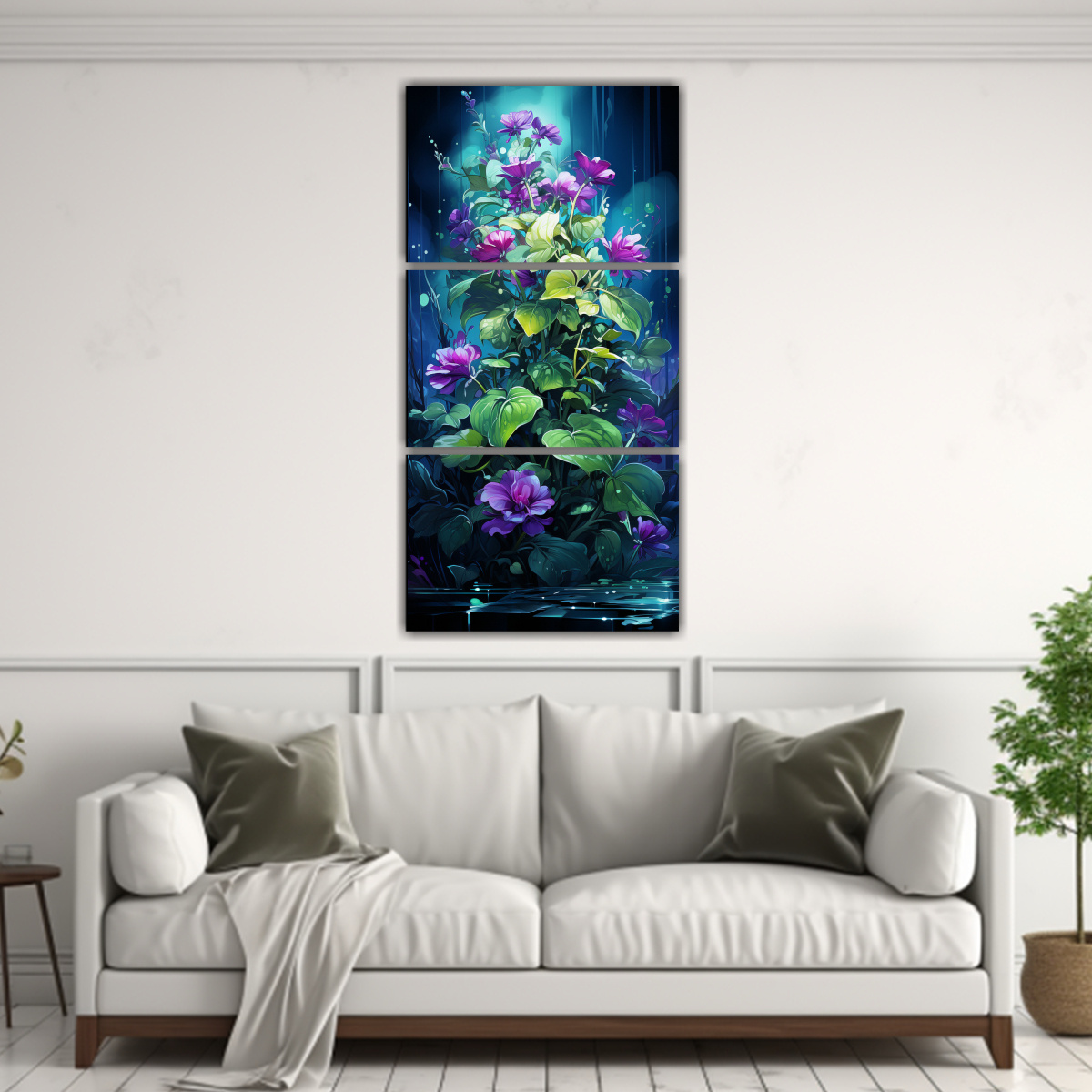 cuadros-cocina-hierbas-en-verde-y-morado-estilo-neonoir-1-1