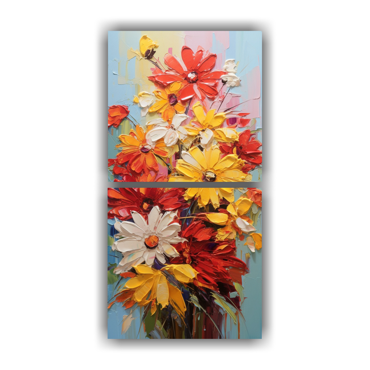 cuadros-composici-n-alegr-a-flores-amarillas-y-rojas-sobre-lienzo