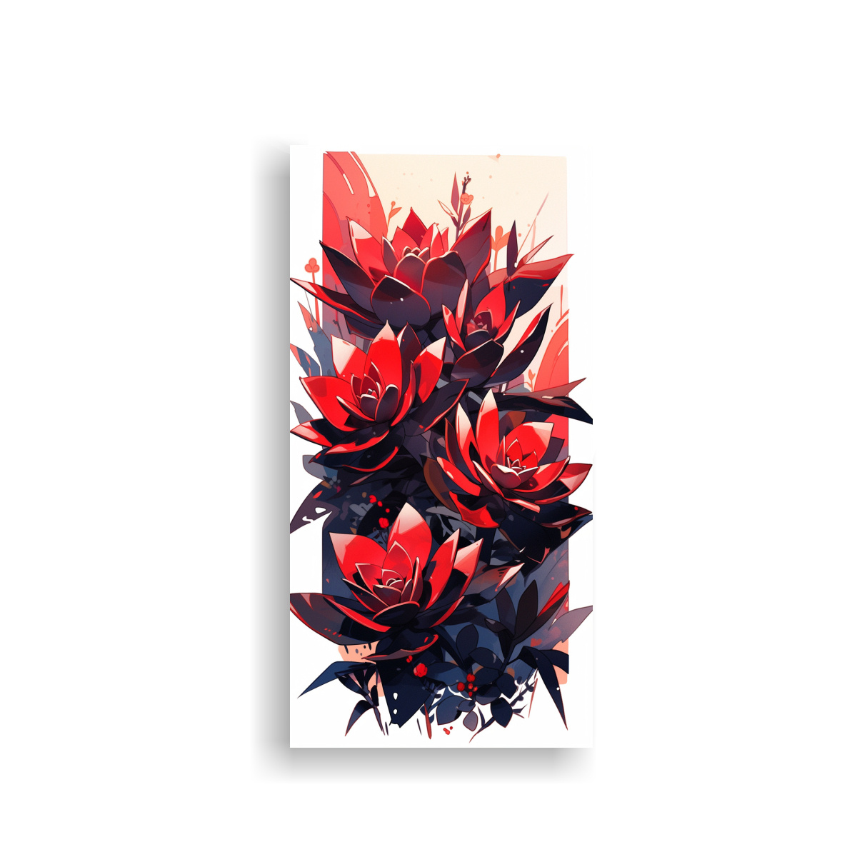 cuadros-de-decoraci-n-de-lienzo-con-plantas-suculentas-en-tonos-rojos-y-atm-sfera-neonoir