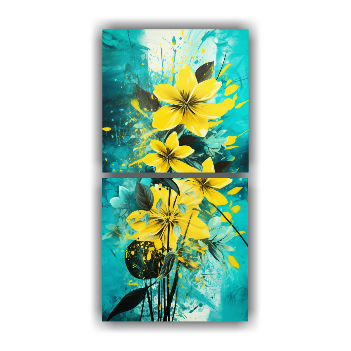 cuadros-de-pared-con-concepto-luminosidad-amarillo-y-turquesa-atmosfera-neonoir-en-la-decoraci-n-de-los-60