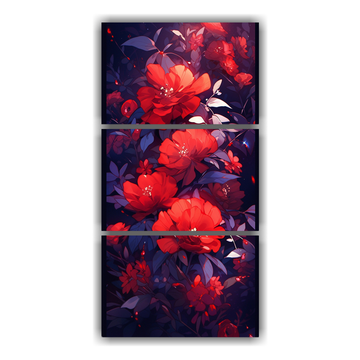 cuadros-de-pared-modernos-en-estilo-neonoir-con-colores-morado-y-rojo