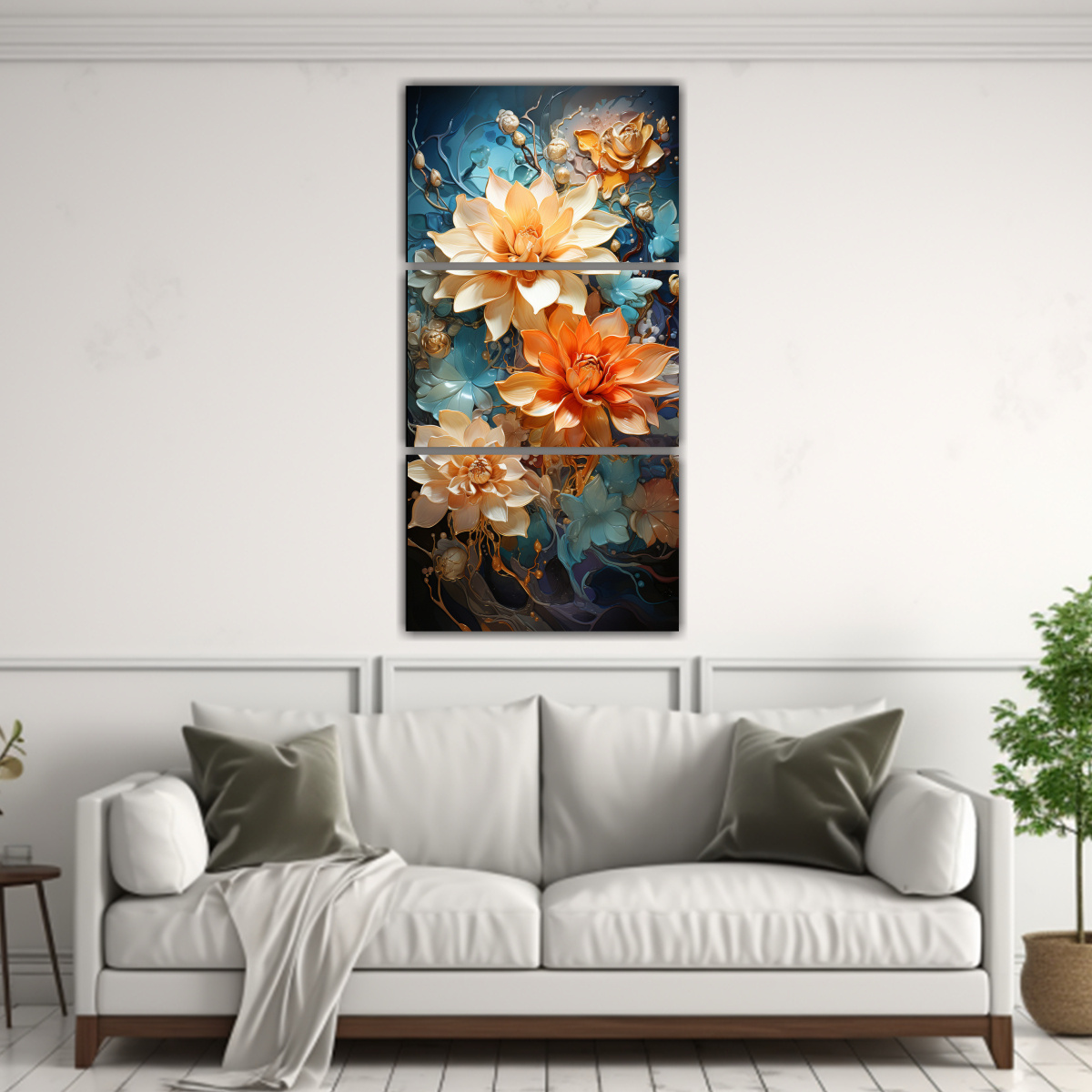 cuadros-decorativos-abstractos-de-suculentas-en-turquesa-y-dorado-1