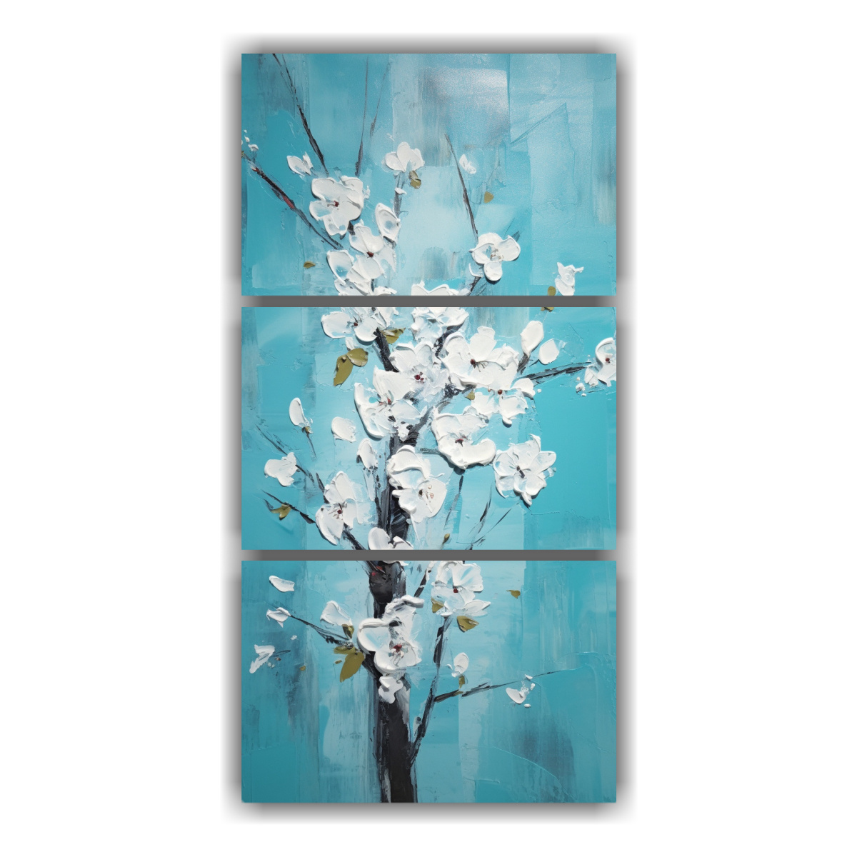 cuadros-decorativos-de-flores-de-cerezo-turquesa-en-lienzo-