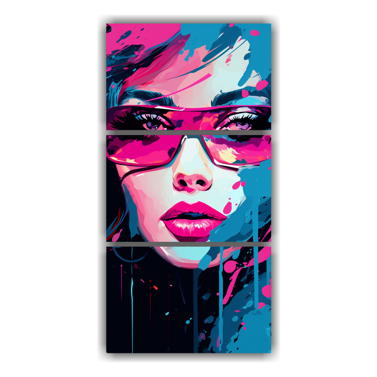 cuadros-decorativos-estrella-tonos-neonoir-turquesa-y-rosa-en-estilo-