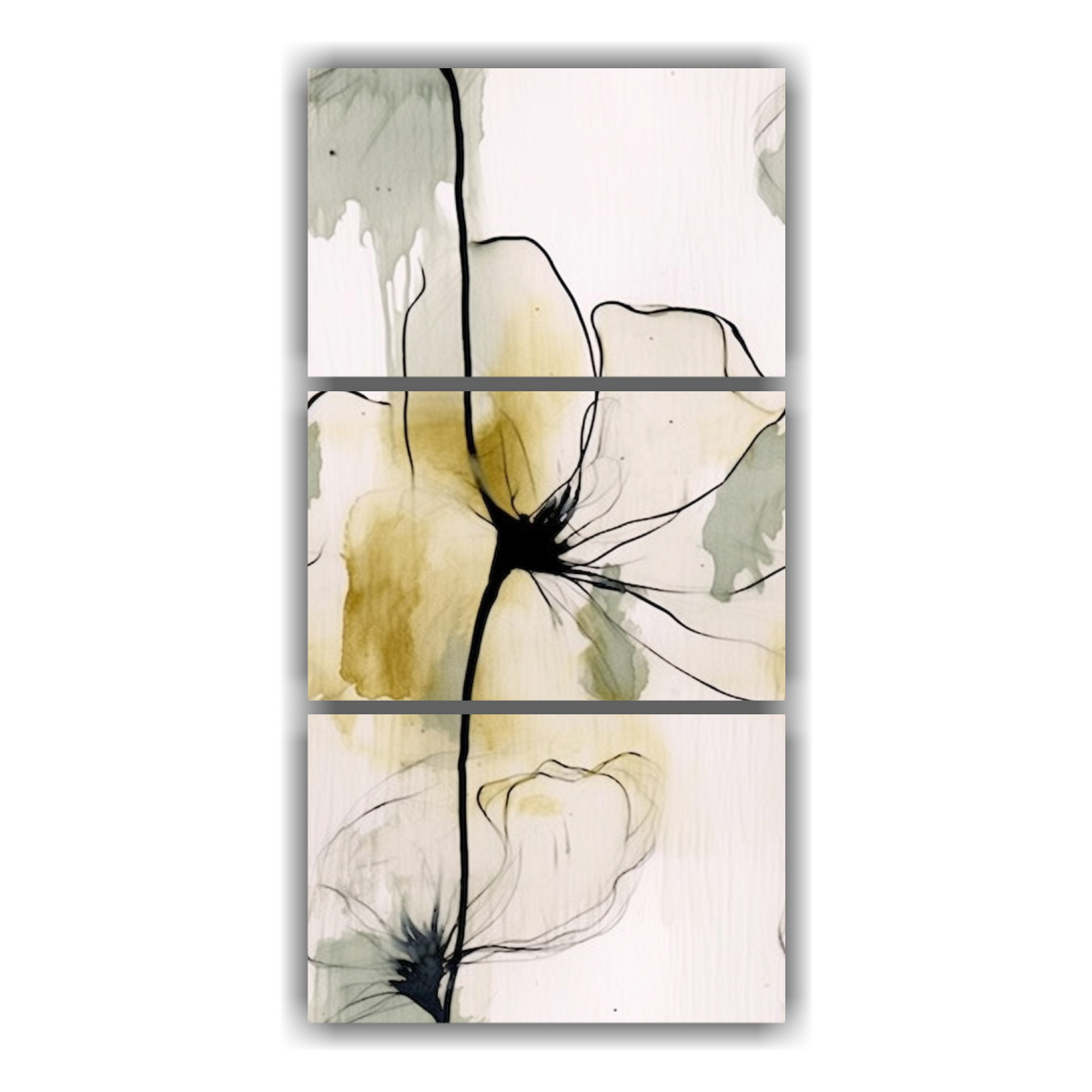 cuadros-dibujo-flor-en-pigmento-verde-estilo-armonioso-