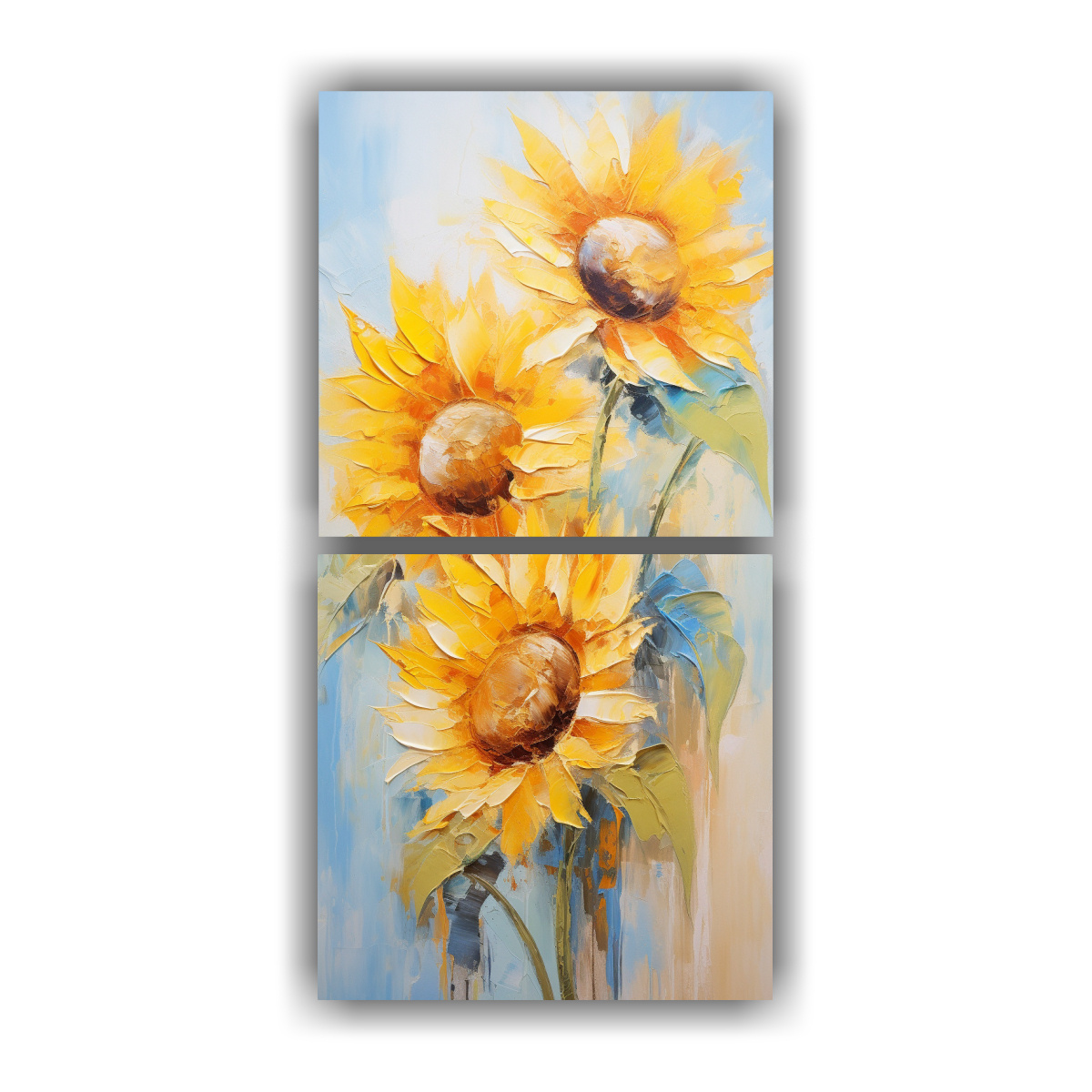 cuadros-dise-o-tem-tica-girasoles-amarillos-en-estilo-de-pintura-sobre-lienzo