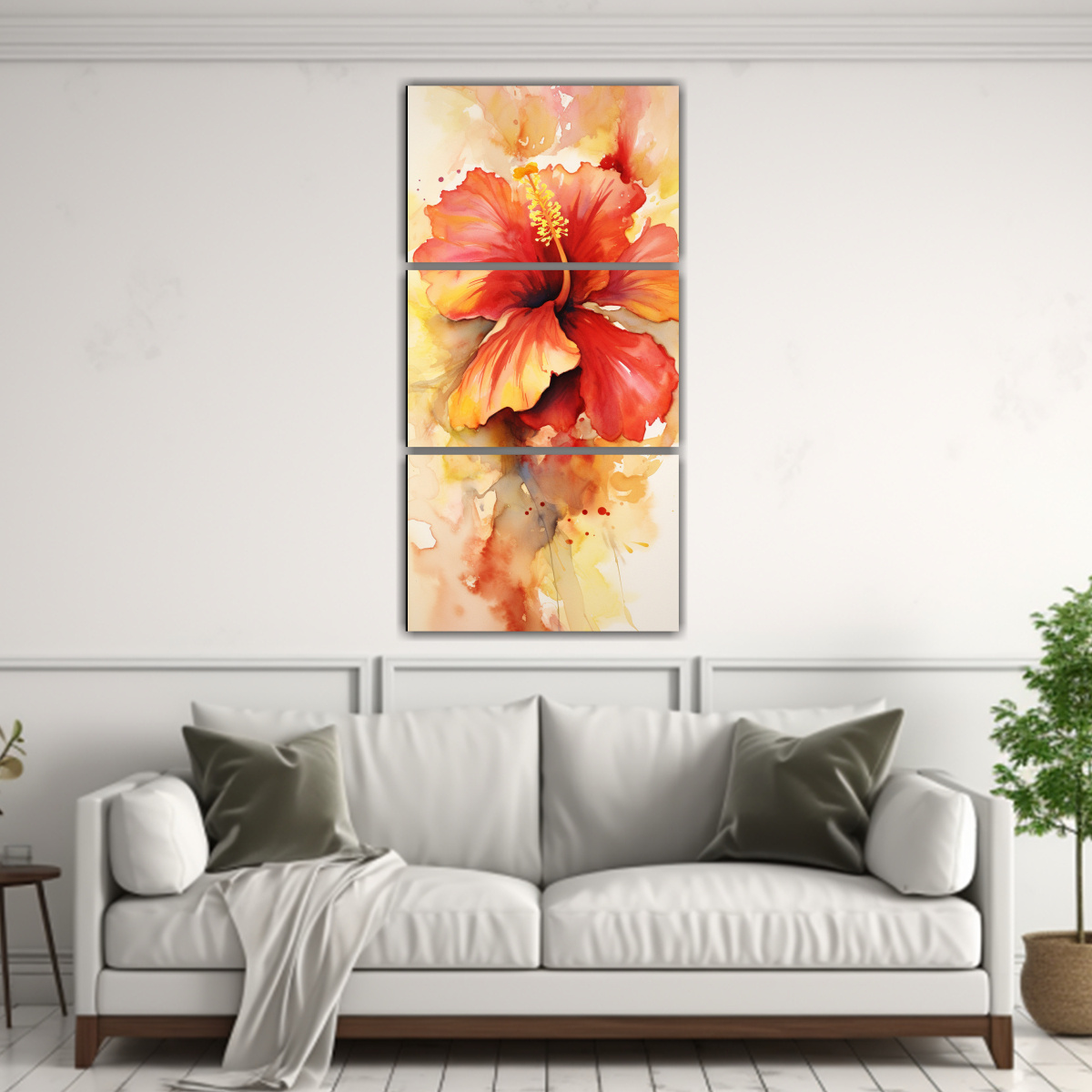 cuadros-espectaculares-de-hibiscos-rojos-y-dorados-pintura-abstracta-1