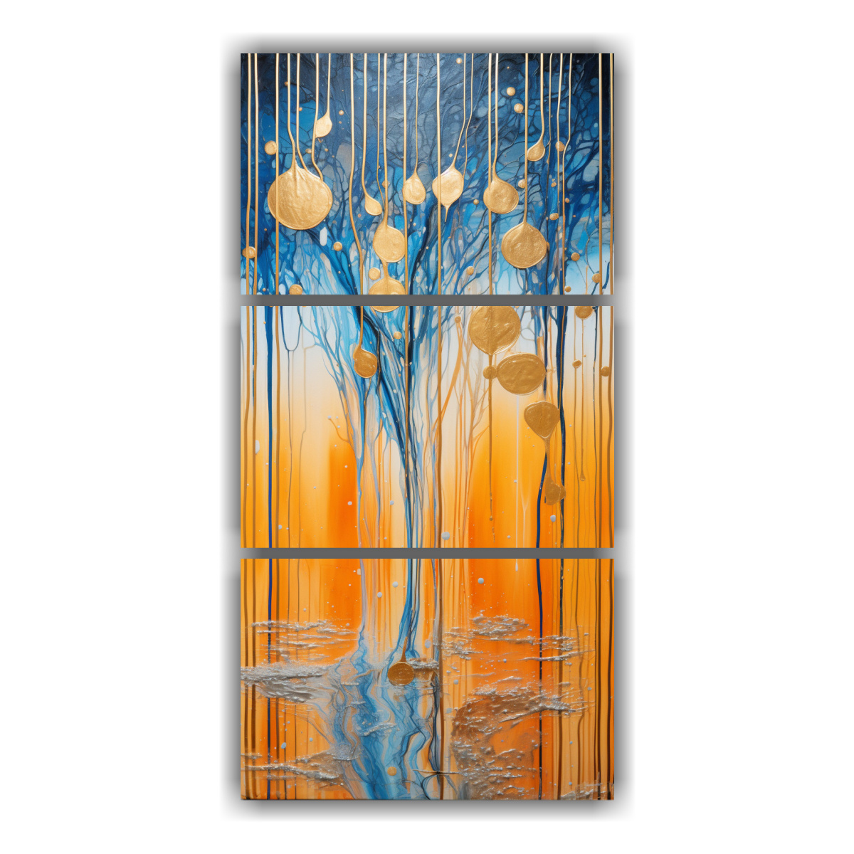 cuadros-espectaculares-en-estilo-lineal-en-naranja-y-oro