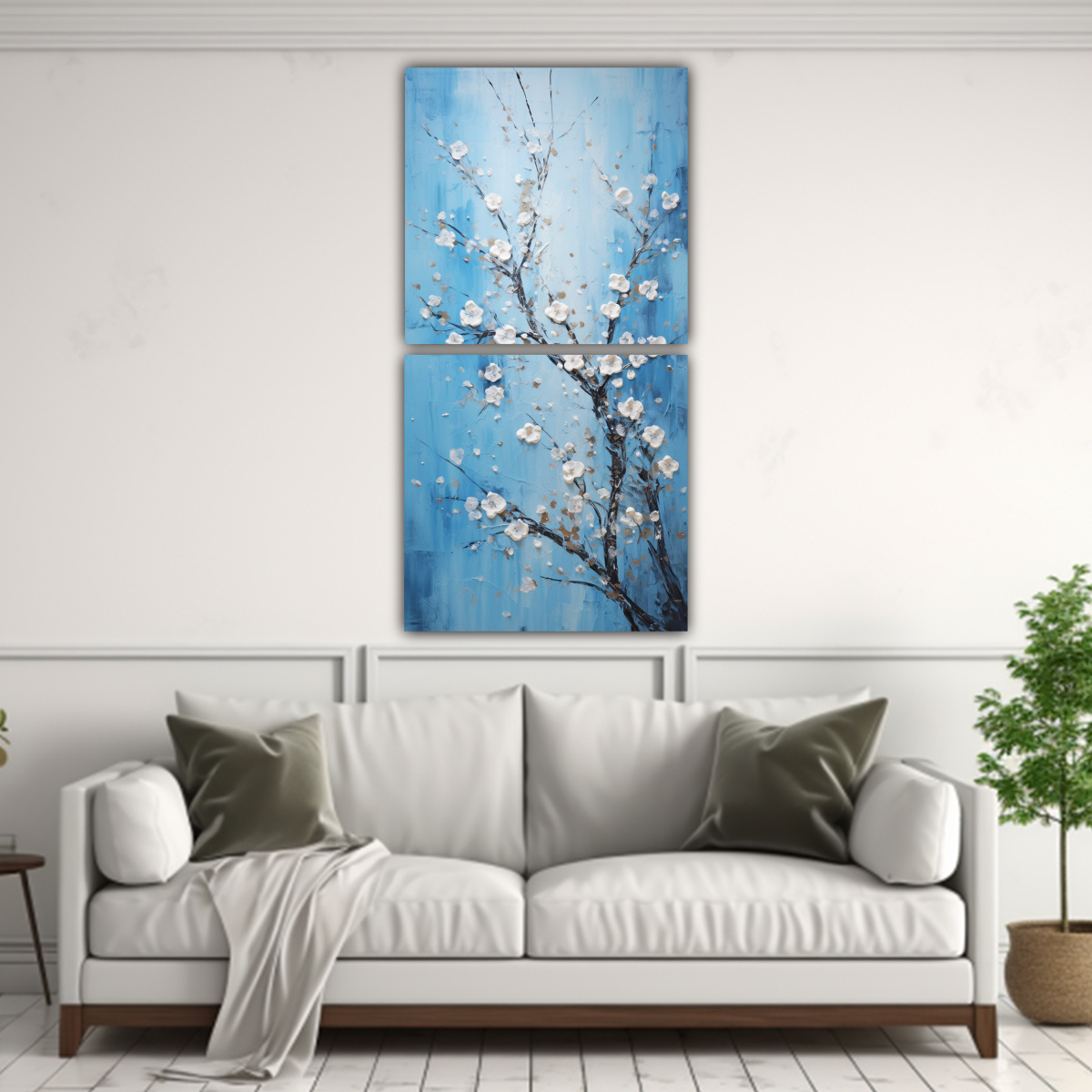 cuadros-estilo-galer-a-de-poca-con-flores-de-cerezo-azules-pintadas-sobre-lienzo-en-la-decoraci-n-de-pinturas-1