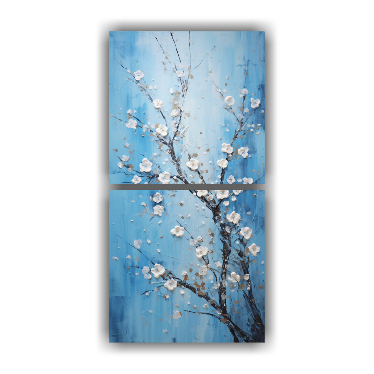 cuadros-estilo-galer-a-de-poca-con-flores-de-cerezo-azules-pintadas-sobre-lienzo-en-la-decoraci-n-de-pinturas