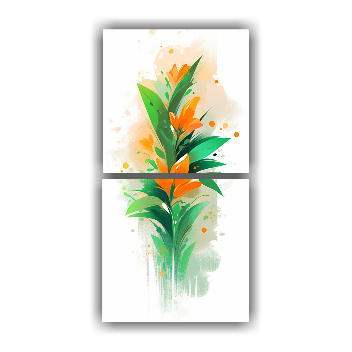 cuadros-estilo-galeria-ba-o-color-verde-y-naranja-neonoir