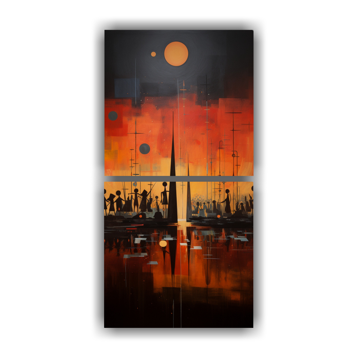 cuadros-expresi-n-est-tica-de-ceremonias-tribales-antiguas