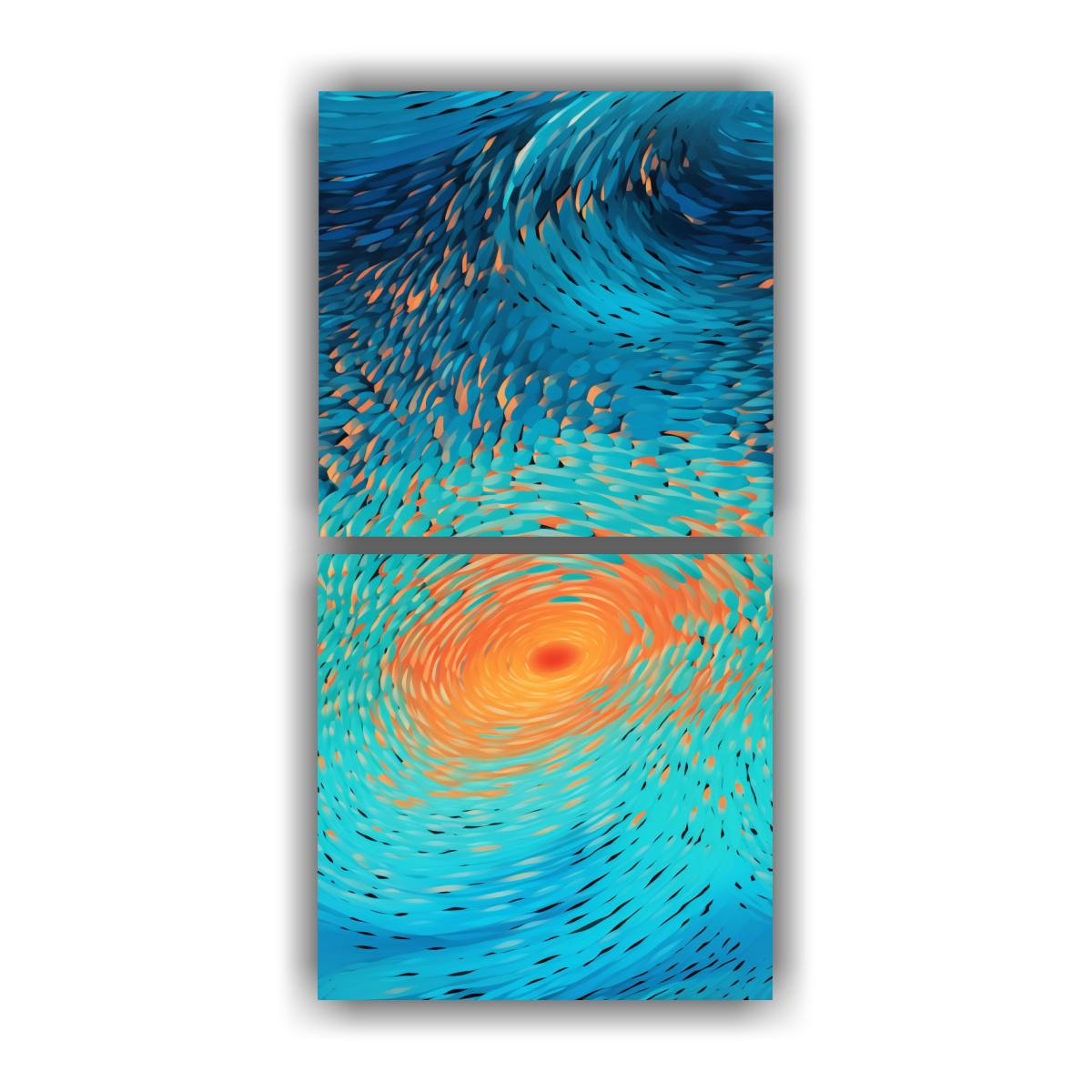 cuadros-finas-l-neas-habitaci-n-hyperrealismo-en-azul-cielo-verde-menta-y-mel-n