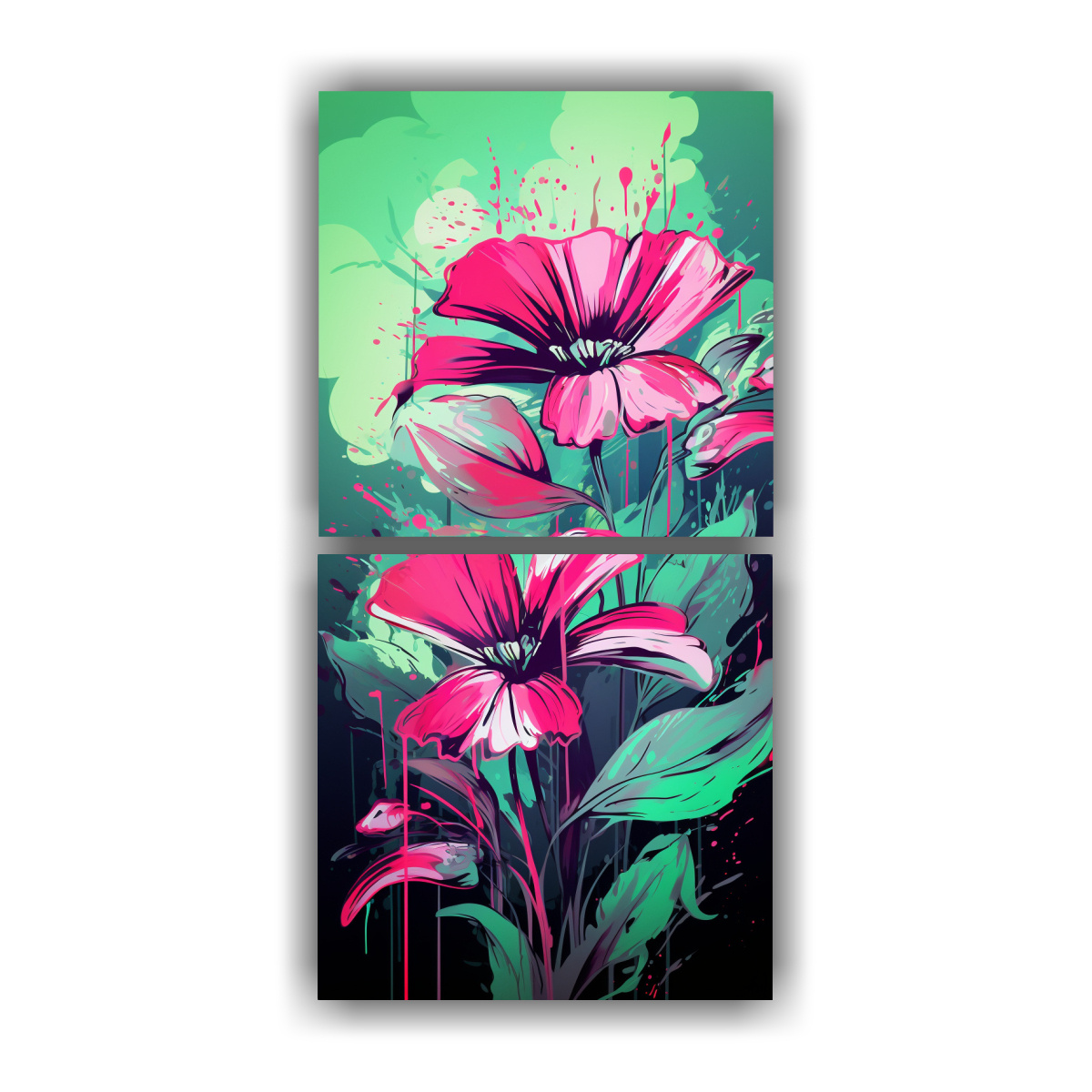 cuadros-fotograf-a-en-verde-y-rosa-con-estilo-neonoir