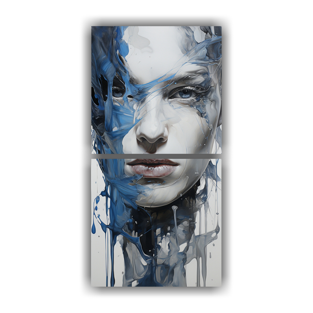 cuadros-fotograf-a-innovador-contornos-faciales-y-salpicaduras-plateadas-y-azules