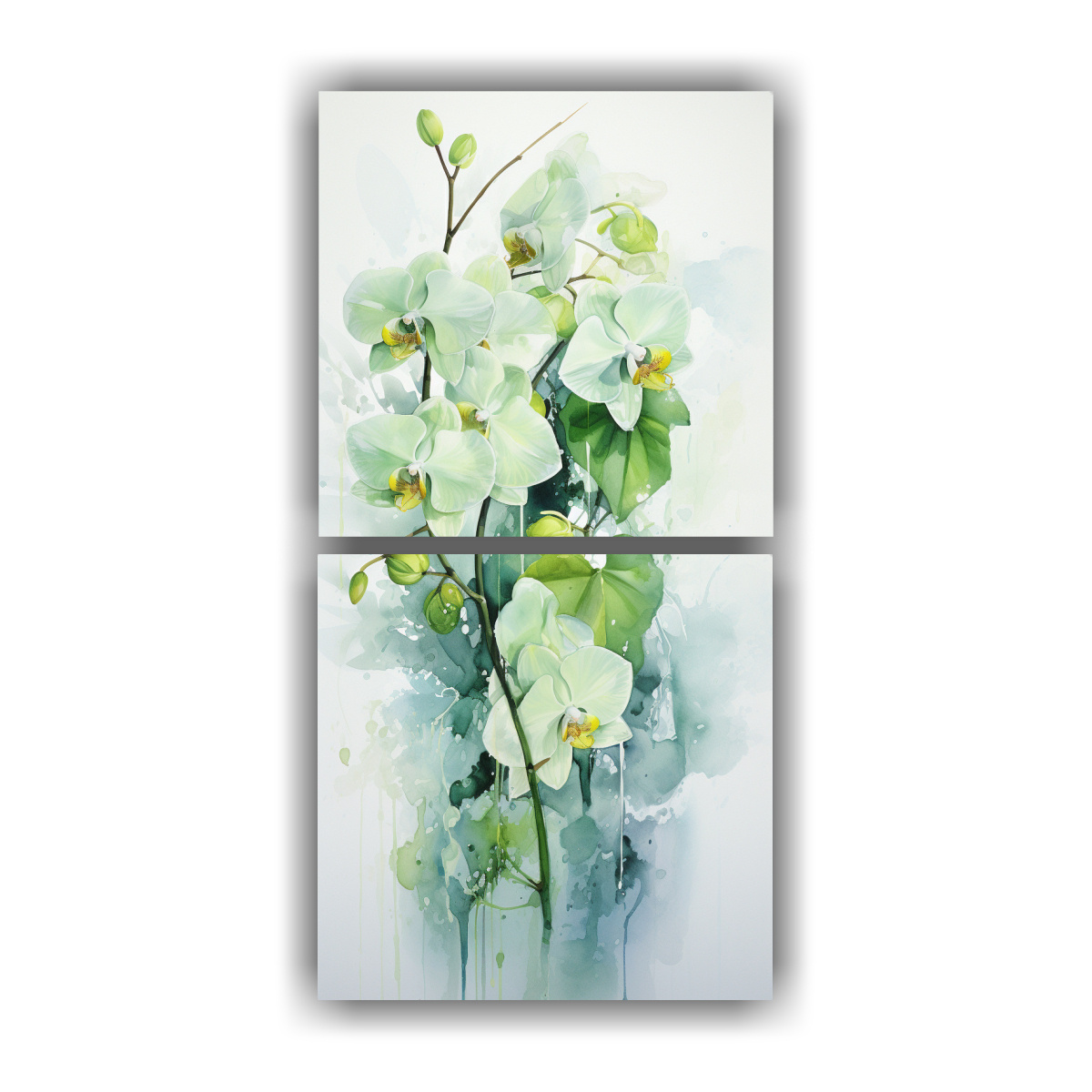 cuadros-hermosa-belleza-composiciones-orch-deas-colores-verdes-pintura-abstracta-acuarela