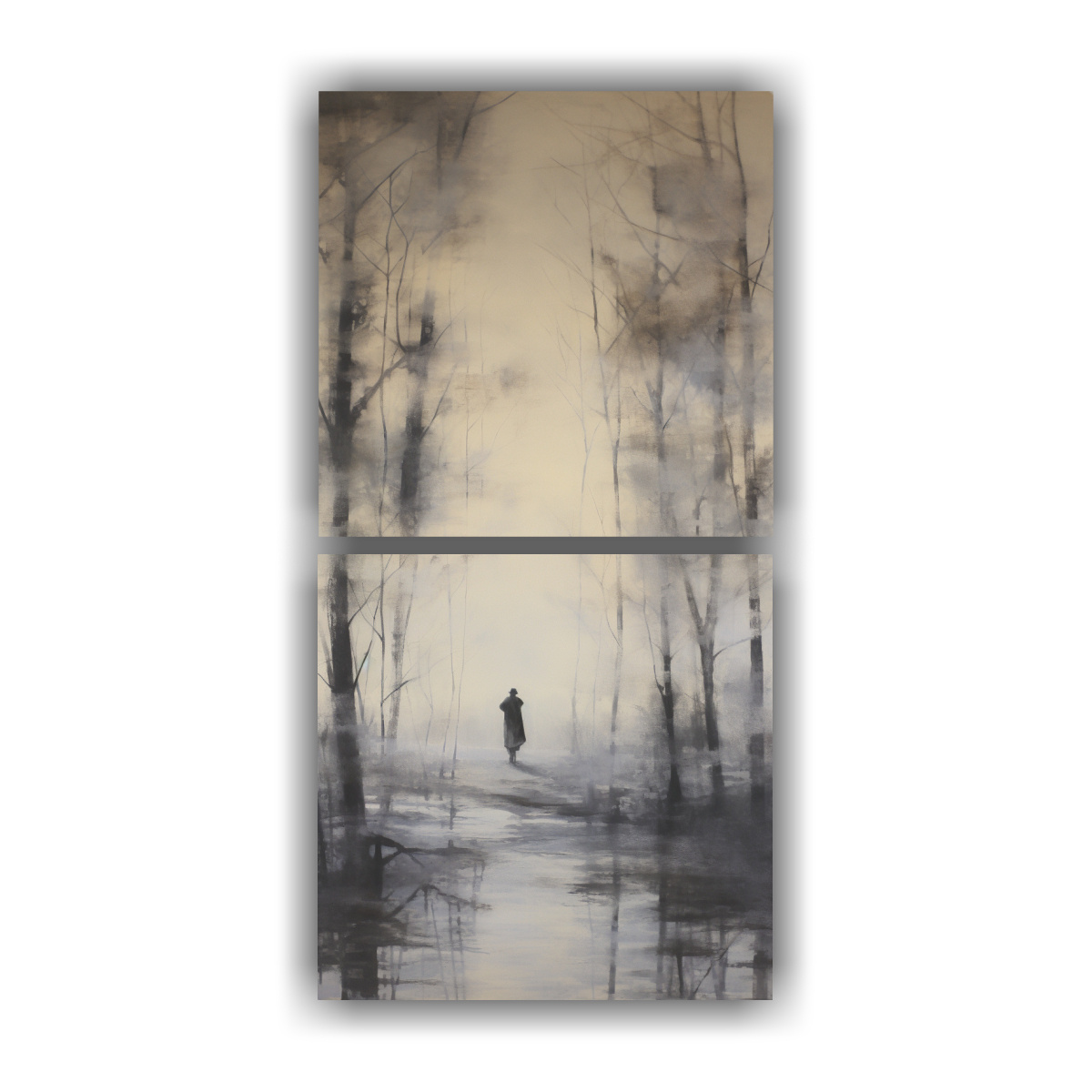 cuadros-hermoso-equilibrio-visual-con-figura-fantasmal-borrosa