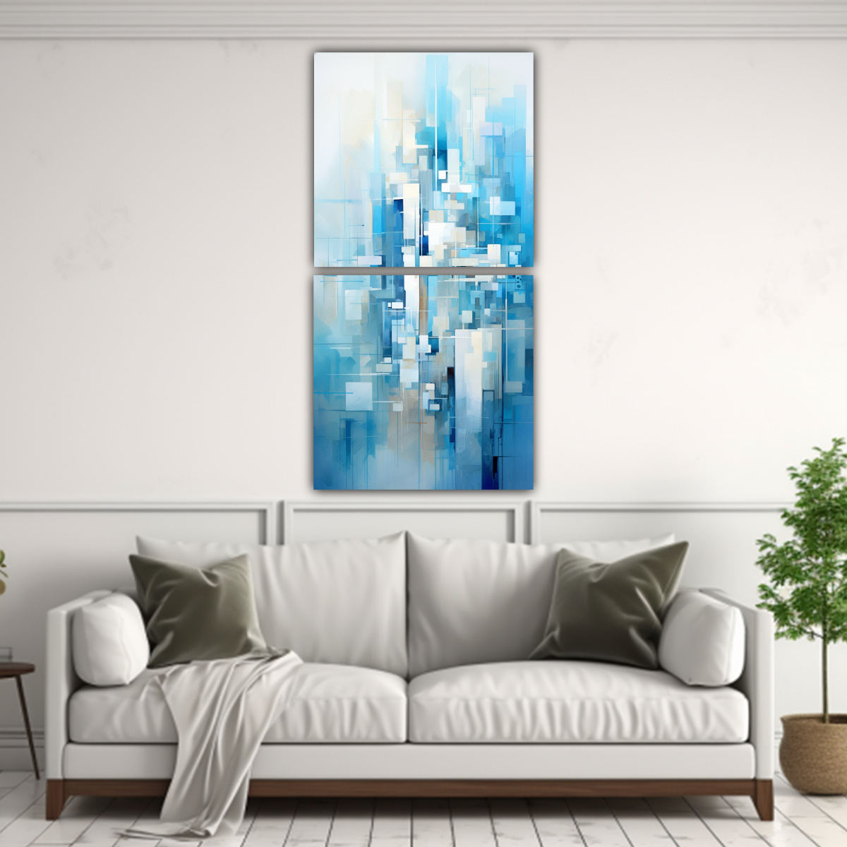 cuadros-inspira-intenso-de-ciudad-abstracta-en-azul-y-blanco-1