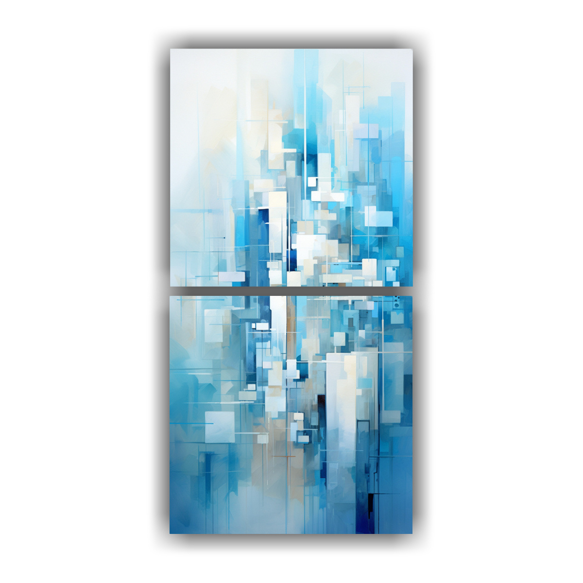 cuadros-inspira-intenso-de-ciudad-abstracta-en-azul-y-blanco