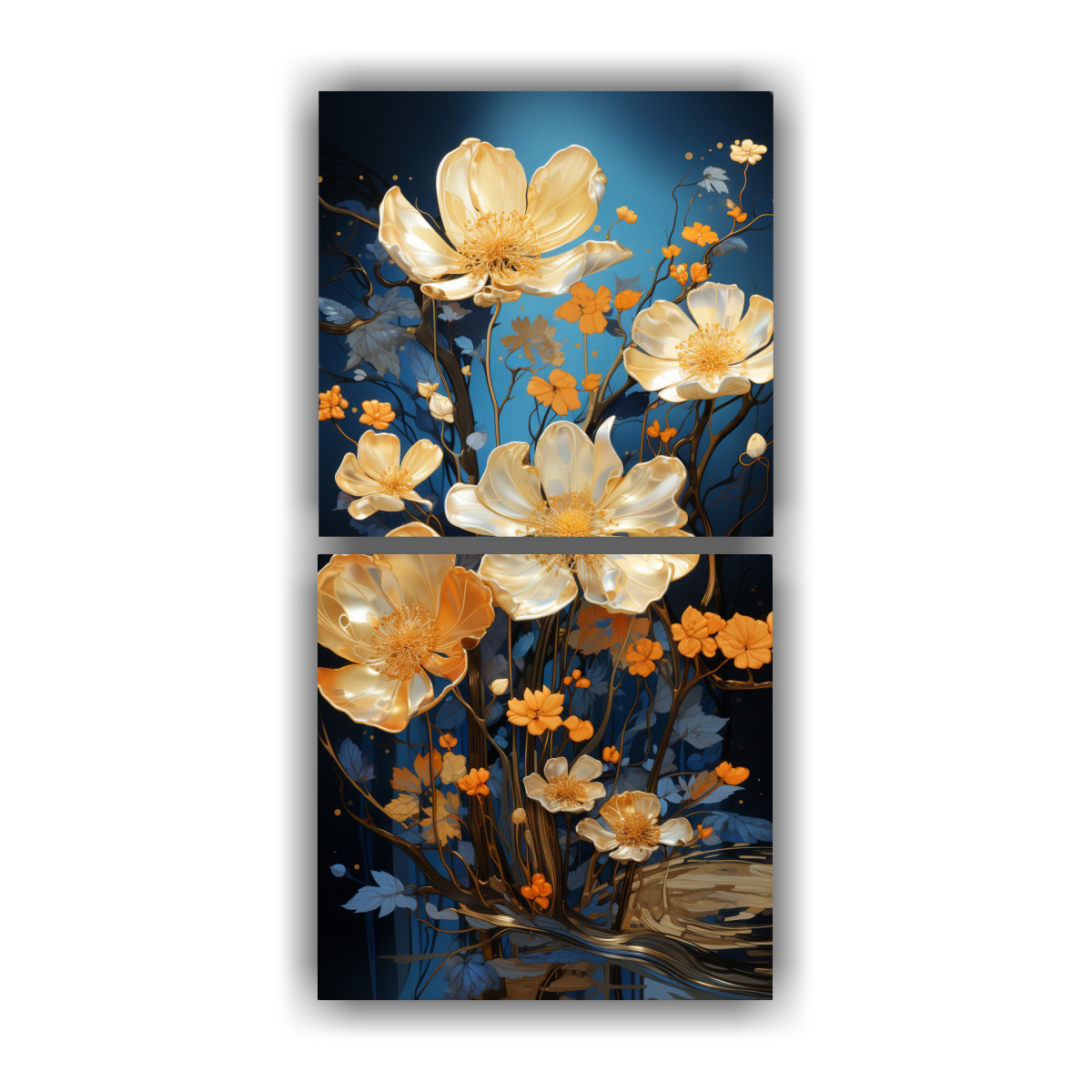 cuadros-inspirador-personalidad-rbol-poplar-en-oro-y-azul-atmosfera-neonoir