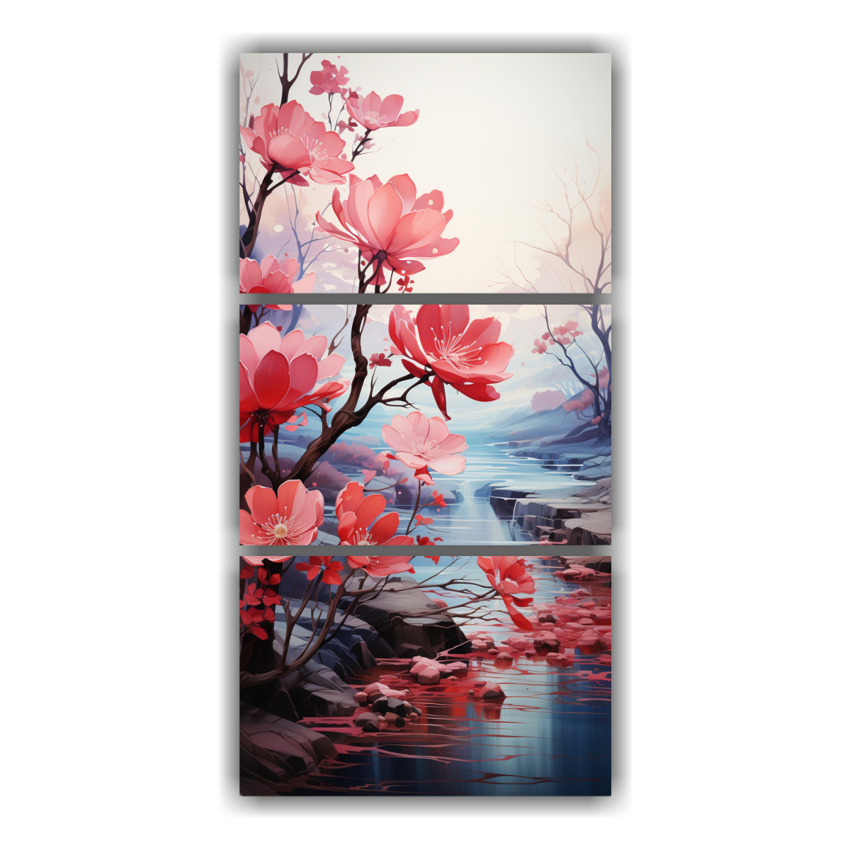 cuadros-intensos-bosque-en-rojo-y-rosa-atmosfera-neonoir-