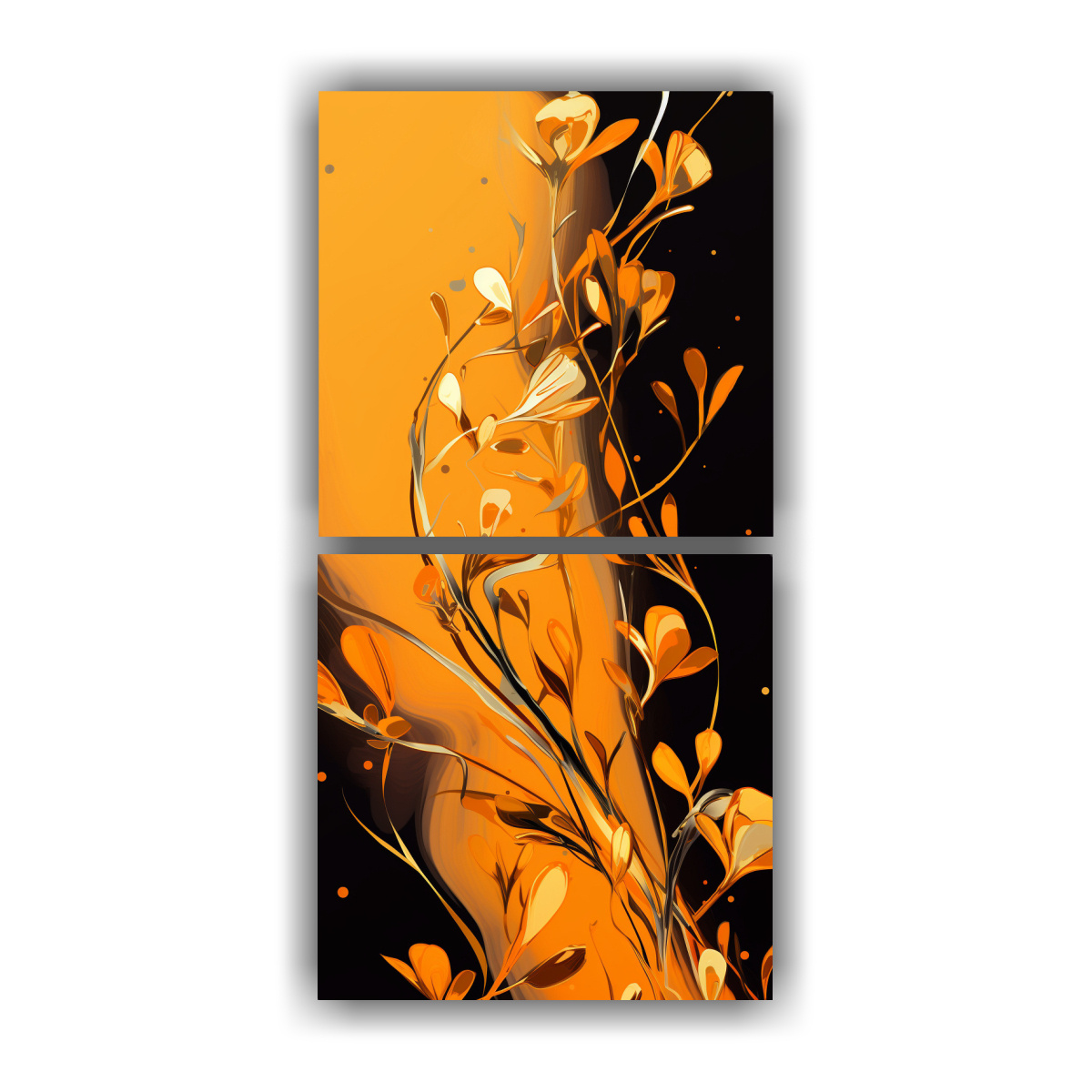 cuadros-patron-intenso-figuras-a-thyme-en-colores-naranjas-y-dorados-con-atm-sfera-neonoir