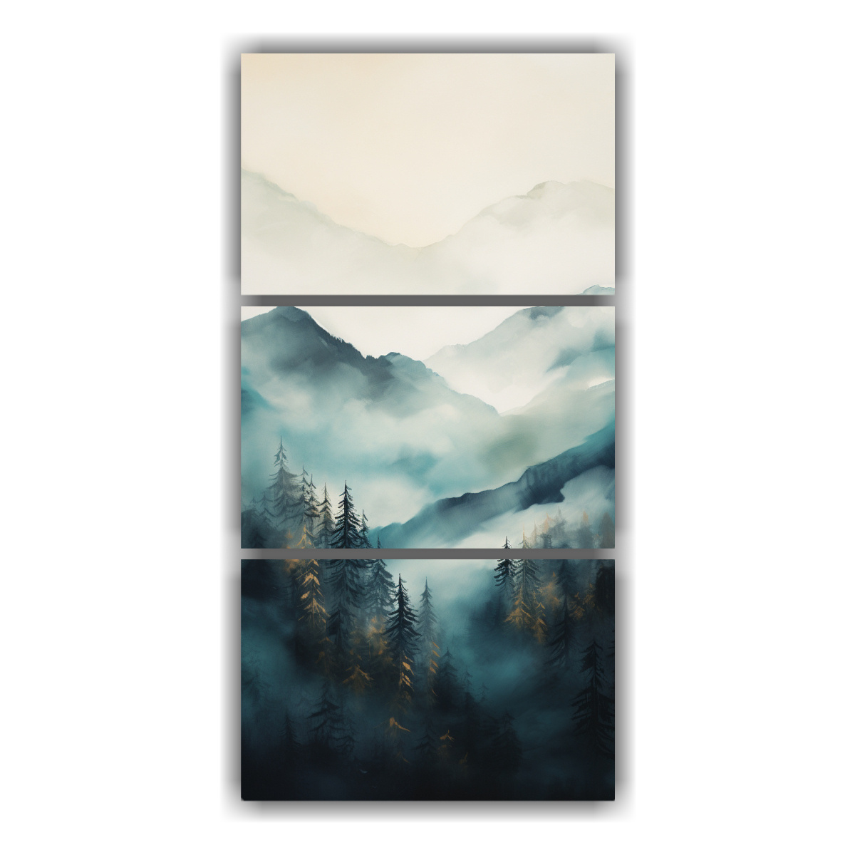 cuadros-pop-art-conceptuales-escena-monta-osa-noruega-en-neblina-teal-y-oro