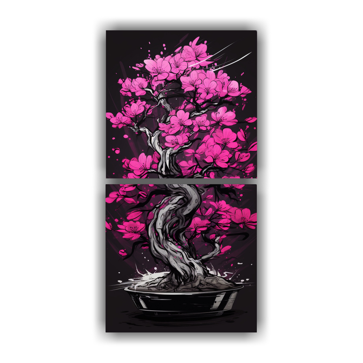 cuadros-refinados-de-alta-calidad-de-un-rbol-bons-i-de-buganvilla-en-colores-negro-y-rosa-neo